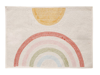 RAINBOW! Bath Mat - Handtufted - Holt x Palm -  Add a splash of color to your bathroom with our Rainbow Design Hand Tufted Cotton Bath Mat! Not only will it brighten up the room, but it's also soft and absorbent - perfect for stepping out of the shower. Use it in your bedroom for some added fun and cool vibes. Material: CottonSize: 20 X 30 Inches// 51 X 76 CM | Machine wash