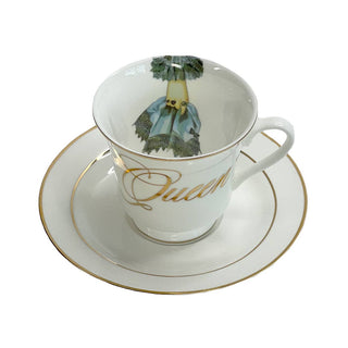 The Queens Tea Cup w/ Gift Box - Holt x Palm -  Regale yourself in the luxury of our newest collection of fine Bone China from Spitfire Girl. Do you want to treat her like the Queen she is? Or treat yourself because you are a Queen that only deserves the best. All Teacups come with a cup and saucer and are packaged in an elegant blue gift box with 24K gold accents. Plated 24k gold material from Germany Dishwasher safe Cup measures 6" Cup 3.5" w 3.10 h