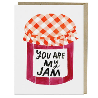 Lisa Congdon You Are My Jam Card - Holt x Palm -  And my toast. And my butter. In other words, I really, really like you. A lot. This jam comes all fresh and made from scratch in the kitchen (aka, studio) of artist/author Lisa Congdon! • Blank card, A2 size (4.25 x 5.5 inches) • Printed on heavyweight uncoated stock • Comes with a matching kraft envelope