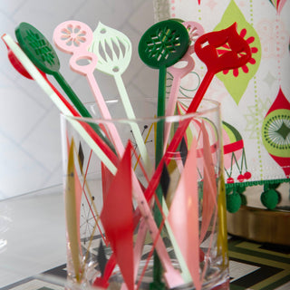 Retro Ornament Mixing Swizzle Stix