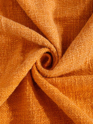 Burnt Orange Boho Cotton Throw! - Holt x Palm -  Get cozy with this Burnt Orange Boho Cotton Throw! Perfect for adding a pop of vintage vibes and warmth to your home decor. This throw blanket is sure to be your new favorite accent piece. (P.S. It's also great for snuggling up with on chilly nights!) Material - Hand Spun Cotton SIZE - L 67" x W 52" (170 x 130 cm)