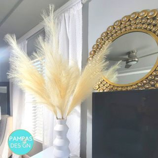 Pampas Grass Faux Large 45" Tall - Holt x Palm -  These feathery pampas plumes are made from flexible wire and maintain the form you give them. They retain their vibrant color, do not smell, and do not shed. These Faux Pampas Grass are 45" long, but can be shortened to your ideal length using garden shears. Available in 2 Colors: Black Tan