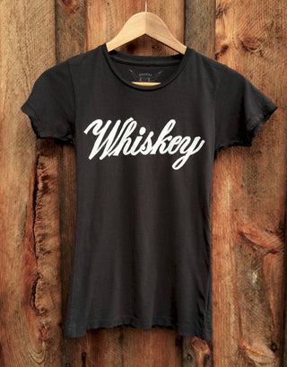 Whiskey Women's Vintage Tee Black/White - Holt x Palm -  Whiskey Women's Vintage Tee Black/White