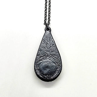 Gunmetal Sunstone Sunburst Pendant Necklace