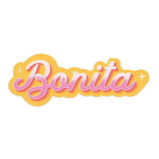 Bonita "Pretty" Script Font Vinyl Sticker - Holt x Palm -  Just a cute little sticker to finish off a gift, stick on your water bottle or whatever you'd like to do with it! High quality, waterproof all weather vinyl sticker. Size: 4x2 inches Made in the USA