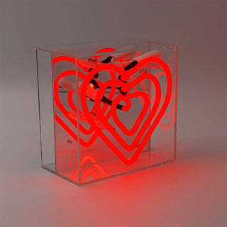 Neon Red 'Heart' light in Mini Acrylic Box