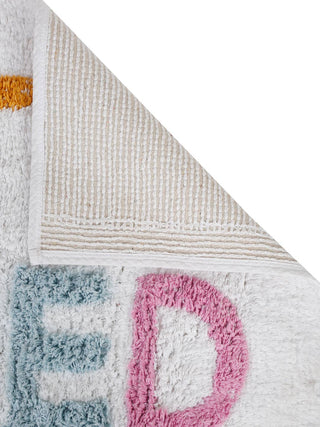 GET NAKED! Bath Mat - Handtufted - Holt x Palm -  Get ready to get naked (on your feet at least) with our fun bath mat! Perfect for adding some playfulness to your bedroom or bathroom. Who says getting clean can't be fun?! SIZE : 20 X 30 Inches// 51 X 76 CM SHAPE : Rectangular Color : Multi Colors Material : Soft Hand Spun Cotton MAKING :