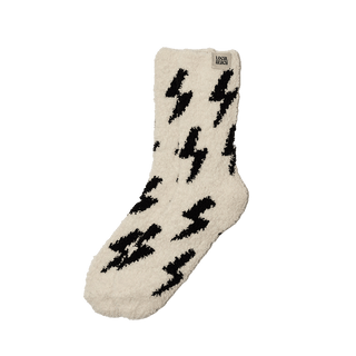 Lightning Bolt Local Beach Cozy Socks - Holt x Palm -  Introducing the Local Beach Cozy Sock Collection. Warm and Fuzzy incredibly cozy crew slipper socks. Feather Knit construction with an ultra soft hand. Perfect for home, travel, and beyond. Cozy up and stay warm with the softest socks ever. • 100% Polyester Microfiber • One Size Fits Most • No fading, shed free Care: Machine Wash Cold, Gentle Cycle. Air or tumble dry low