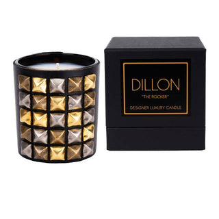 "The Rockstar" Leather Wrapped, Luxury Candle: Succulent Grapefruit