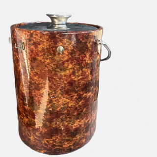 Vintage 70s Swag Ice Bucket - Holt x Palm -  Want to add some vintage flair to your next get-together? Look no further than this 70s Swag Ice Bucket - complete with brown & silver hooks and plenty of sass! Get your chill on in style! Make 'em say "groovy"!