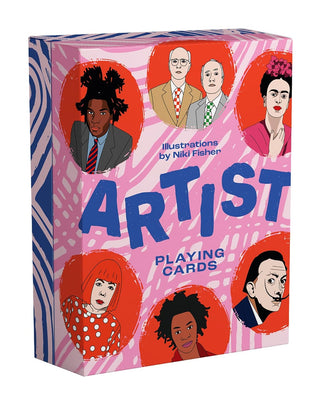 Artist Playing Cards - Holt x Palm -  A game night at the museum.From Banksy to Basquiat, Haring to Hockney, and Yayoi to Yoko, your favorite artists have gathered in this deck of cards.Artist Playing Cards is a standard poker set, with the four classic suits. Each card features a different artist, with an illustration and a short bio. Who needs art history class when you can instead celebrate the great artists with a round of cards?