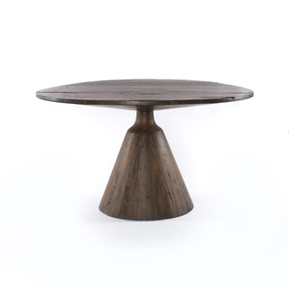 Tapered Dining Table - Holt x Palm -  Welcome a one-of-a-kind piece to your dining space with this tapered dining table, crafted with unique reclaimed wood from India. Its tapered base and modern design bring a certain pizzazz to your home. Perfect for giving your dining area a rustic yet chic vibe! **Ask for a freight quote if you are needing this shipped to anywhere in the continental United states.** 54"w x 54"d x 30"h
