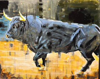 Spanish Bull II - Original Artwork by Moises Avila Trujillo - Holt x Palm -  Get ready to "bull"ieve in the power of art with Spanish Bull II! This original artwork by Moises Avila Trujillo measures 24x30 and is created with high-quality acrylic. Plus, supporting local artists makes you own great art and feel good!