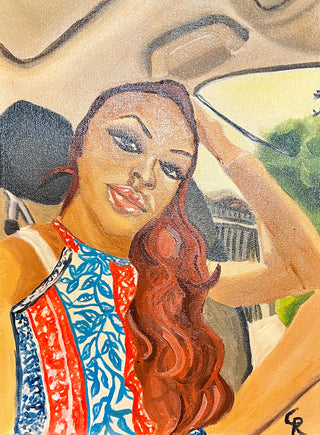 Car Selfie - Original Artwork by Captoria Frizell