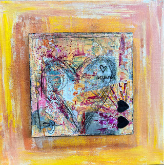 The Heart Series - Original Art by Su Cheatam - Holt x Palm -  "Get your heart racing with The Heart Series - love brought to life through original collage style, mixed media art by Su Cheatam. At 10" x 10", these unique piece is one of a kind. Don't miss out on owning a one of one masterpiece!"