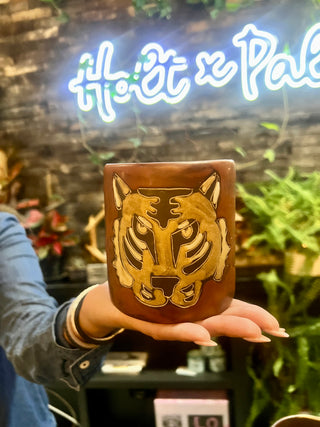 Rusitc Hand Painter Stoneware Tiger Mug