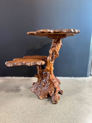 Vintage Tree End Table - Holt x Palm -  This vintage beauty is the perfect end table to hold a few of your most precious decorative pieces! It is giving vintage tree feels! Approx Measurements: 24" x x 24" W 27" H x 32" W