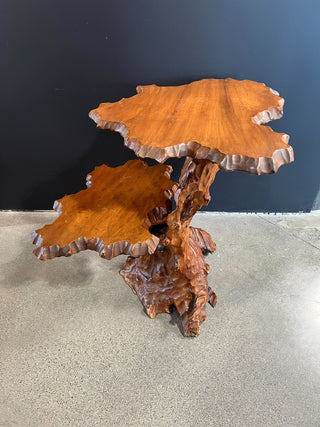 Vintage Tree End Table - Holt x Palm -  This vintage beauty is the perfect end table to hold a few of your most precious decorative pieces! It is giving vintage tree feels! Approx Measurements: 24" x x 24" W 27" H x 32" W