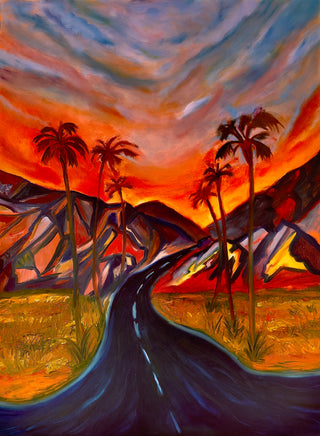 Chasing Sunsets - Original Artwork by Guadalupe Arellanes - Holt x Palm -  Add some color to your walls with this 30" x 40" original artwork by Guadalupe Arellanes. Hand-painted with oil on canvas, this awesome scene painting is the perfect way to support local artists and chase sunsets (figuratively and literally) in your home.