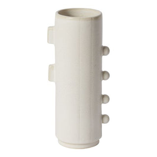 Lizzie Vase - Holt x Palm -  The Lizzie Vase is a cylindrical vase with square and circular handles. Eye catching and modern, this piece is a work of art. Short Dimensions: 4.5" x 3.5" x 7.75" Tall Dimensions: 4.5" x 3.5" x 10"