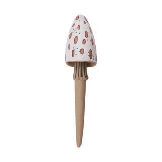 Mushroom Plant Stick - Holt x Palm -  Brighten up your space with this Mushroom Plant Stick! This decorative plant features a white mushroom, measuring 1.75" x 7.5". Its cute and funky design will add a touch of quirkiness to your home. (Fungi lovers rejoice!)