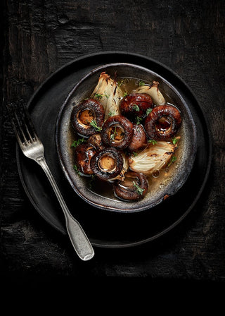 Mushrooms - Holt x Palm -  The 70 vegetarian recipes in Mushrooms applaud the versatility of this classic ingredient. Bestselling author of Fire, Smoke, Green, Martin Nordin, showcases creative and varied ways that mushrooms can be served. From soups and stews, to dumplings, pizzas and pickles, all the recipes draw inspiration from around the world. Mushrooms features stunning photography, some of which were taken by the author, as well as stylish illustrations.