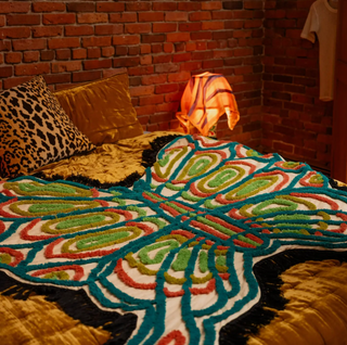 70's Vibe Chenille Butterfly Throw Blanket!