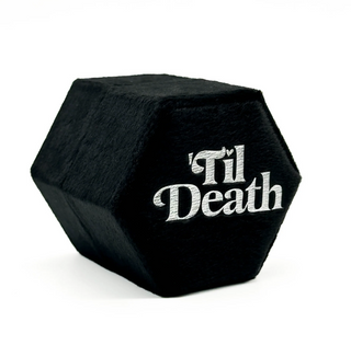 'Til Death Wedding Black Velvet Ring Box - Holt x Palm -  Add some goth vibes to your romance with this black velvet ring box... Fits 2 rings...