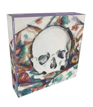 Paul Cezanne - Skull  on a Curtain 1000 Piece Puzzle - Holt x Palm -  This 1,000-piece jigsaw puzzle creates a big 20 x 20 inch finished piece. Beautifully printed images on puzzle board using the best art, past and present. Packaged in a compact 2-piece box with bonus folded art poster to use as a guide.