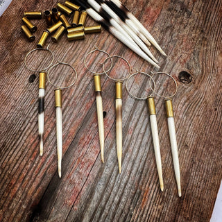 The "Beth" Porcupine Quill & Brass Casing Earrings