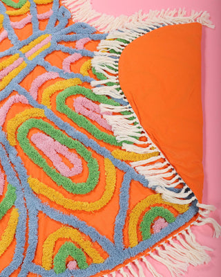 70's Vibe Chenille Butterfly Throw Blanket!