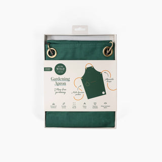 Gardening Apron - Green - Holt x Palm -  Our recycled canvas gardening apron is adjustable, functional, and chic! With thoughtful brass details that help budding greenthumbs hold their gardening essentials while effortlessly moving from space to space. This apron suits all body types and is packaged to be wrapped easily. It makes a great gift for any occasion! Plus, it's made from recycled materials - that's better for the people AND the planet!