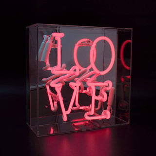 'Love' Glass Neon Sign