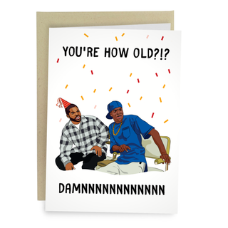 D*mn Birthday Card - Holt x Palm -  Inspired by the hilarious meme from the popular movie, this card is perfect for people who are familiar with this 4-second clip. Made from sturdy card stock and coated with a matte finish, this card offers a beautiful texture and high-quality feel. Blank Inside