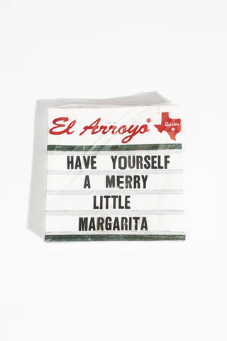 Merry Margarita - Cocktail Napkins (Pack of 20) - Holt x Palm -  Make every day a party with our new cocktail napkins! Mix and match with our other paper products to make your guests chuckle. - 5" W x 5" H - Featuring one of your favorite El Arroyo signs - Pack of 20 - Easy cleanup - Recyclable