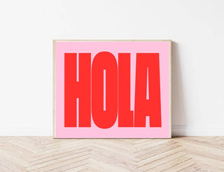 'Hola' Typography Art Print