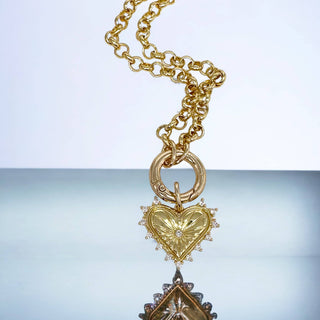 The "Carrie" Sparkly x Spikey Heart Necklace