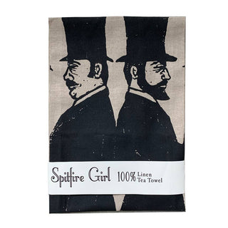 Two Guns Linen Tea Towel - Holt x Palm -  Original artwork printed on high quality linen - Made in Los Angeles Pair this with one of our super cool mugs or a cookbook and wha-lah...the perfect gift! 100% Linen Measures 24" x 18"