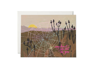 Spider Web Heart sympathy greeting card - Holt x Palm -  For those times when you need more than a sad face text... Blank inside. 100lb heavyweight card stock. Offset printed and foil stamped. 4.25 x 5.5 inches. Printed in Los Angeles, California, USA, on recycled paper.