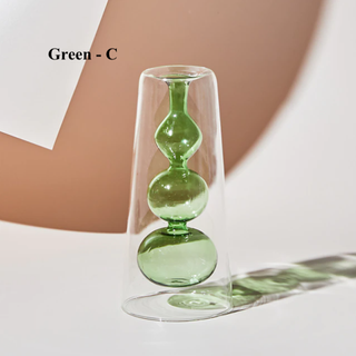 Nordic Hydroponic Colored Glass Vase - 2 Colors Available