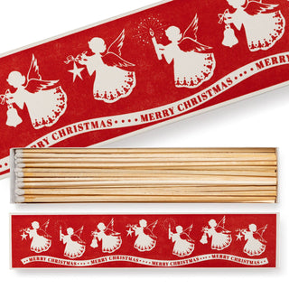 Festive Angels Long Matchbox  🎄 - Holt x Palm -  Is someone in your life a match made in heaven? Let them know you think they’re angelic with this Festive Angels Long Matchbox! Show them you care with this special matchbox that’s festive, fun, and merry. Perfect for any holiday get-together, it’s a heavenly way to say 'Merry Christmas!' 🎅 Designed By Archivist Contains 45 matches, each measuring 280mm Long Wrapped in a compostable cello Dimensions 290 x 60 x 50 mm
