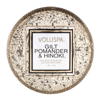 Gilt Pomander and Hinoki Votive Candles by Voluspa