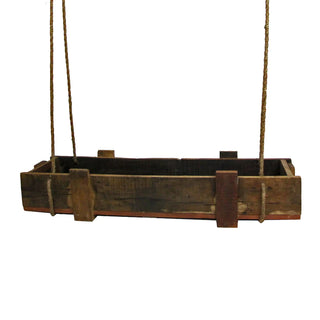 Hanging Crate - Holt x Palm -  With the Hanging Crate, you can bring a floating shelf look to your home in a cinch! This all-wood design gives you a sturdy platform to showcase that gorgeous art piece or favorite larger plant. Approx. 48'' x 12'' x 9''