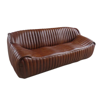 Distressed Leather Surf Sofa - Ultimate Luxury - Holt x Palm -  Treat Yourself! Looking to bring a touch of surf shack chic to your landlocked living room or office? Love this modern rustic vibe, the distressed leather and unique styling. 81'' x 35'' x 29''