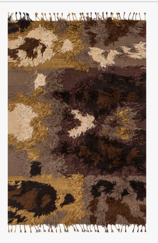 The Nomad by Justina Blakeney - Holt x Palm -  Vintage inspired shag with an abstract leopard energy. Love this rug! It's shaggy...it's earthy...it's unique and will give any room or wall an authentic Lenny Kravitz aesthetic. 7'-9" X 9'-9" Material: Bamboo Viscose, Cotton Origin: IndiaThickness approx: 1/4 inch