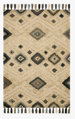 The Zagora in Beige/Multi - Holt x Palm -  We think the tassles on this rug put it over the top! Hand-tufted by skilled artisans in India of 100% wool, the Zagora Collection displays playfully textured patterns, adding movement and interest amongst the understated neutrals. Crafted by Loloi for ED Ellen DeGeneres. 8 x 10