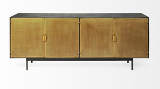 Black and Gold Metal 4 Cabinet Door Sideboard - Holt x Palm -  Introducing the Black and Gold Metal 4 Cabinet Door Sideboard – luxurious storage with a cage-like chic twist. Perfect for adding a touch of drama to your living space, this sideboard is a real show-stopper! Who said style had to be dull? Let's add some spice with this stellar piece! Product Size (Inches) 79.0L x 16.0W x 33.0H Weight 125.00 lbs