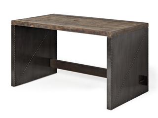 Rustic but Modern Wood + Metal Clad Desk - Holt x Palm -  Say goodbye to boring workdays with this snazzy Rustic but Modern Wood + Metal Clad Desk! Perfect for the modern office, its unique blend of rustic wood and metal clad gives it a one-of-a-kind look that will make heads turn. Power through your toughest tasks and make the 9-to-5 fly by with this desk – you won’t regret it! Product Size (Inches) 52.0L x 28.0W x 30.0H Weight 130.00 lbs