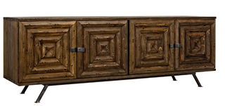 Modern Rustic Old Wood Sideboard - Holt x Palm -  It's a little bit rustic, a little bit midcentury and a whole lot of style and personality... Dimensions (in): 88W x 23D x 32H Weight (lbs): 170Material: Fir, Industrial Steel, and VeneerFinish: Old Wood