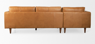 Delicious Leather Chaise Section - Holt x Palm -  This dreamy Sectional Sofa is upholstered from head to toe in top-grain leather. The tufted seats complement the smooth cushioned backs and round bolster pillows. Leather is buttery soft and soooooo comfortable. Available in Left or Right Chaise - pre-order Product Size (Inches) 75.2L x 37.8W x 33.9H Weight 121.70 lbs